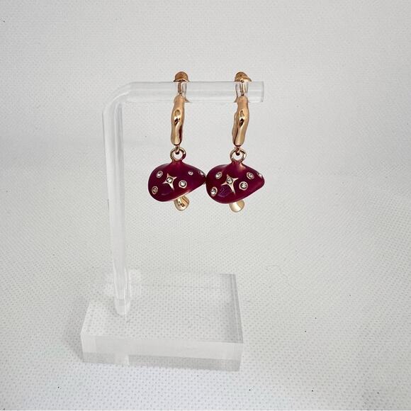 Mushroom Star Charm Dangle Fashion Earrings Jewelry New Gift Whimsical Cute - Picture 3 of 8